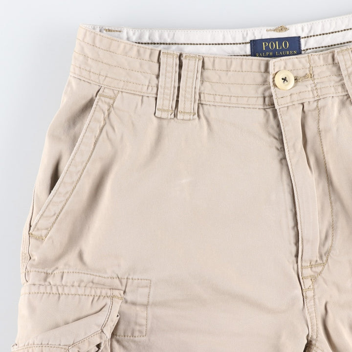 Ralph Lauren POLO RALPH LAUREN cargo shorts, half pants, men's size w33 cotton Beige type Vintage Second Hand