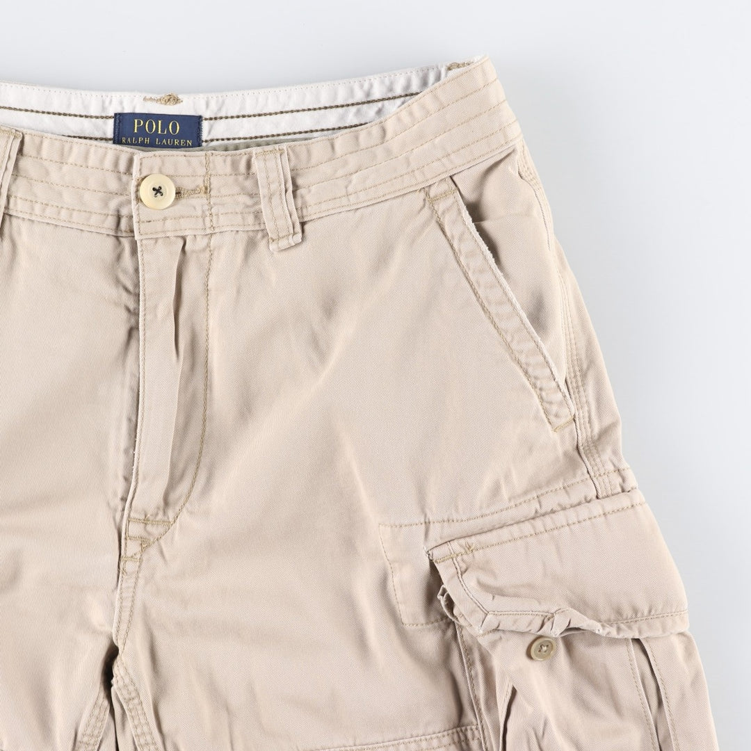 Ralph Lauren POLO RALPH LAUREN cargo shorts, half pants, men's size w33 cotton Beige type Vintage Second Hand