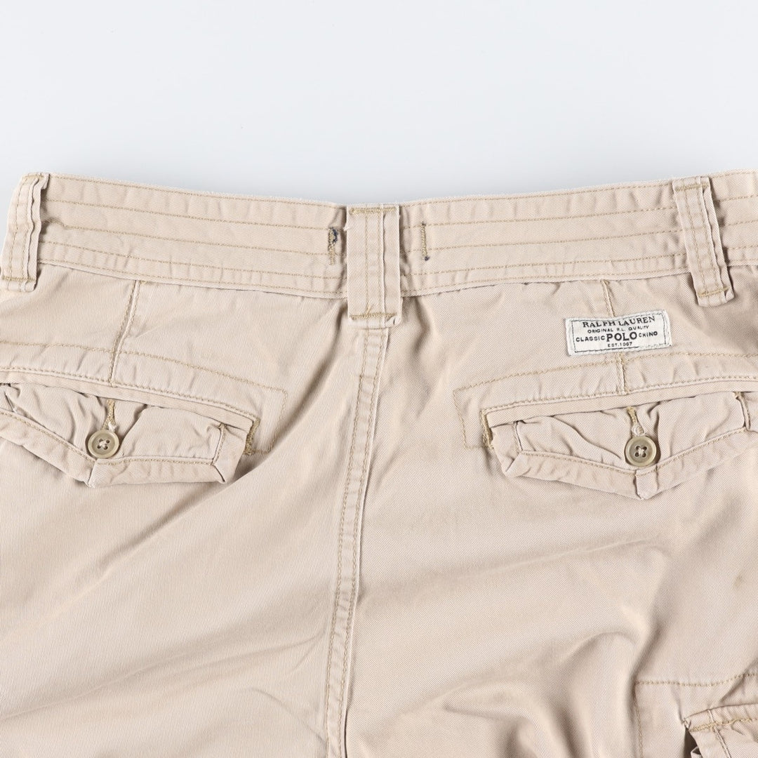 Ralph Lauren POLO RALPH LAUREN cargo shorts, half pants, men's size w33 cotton Beige type Vintage Second Hand
