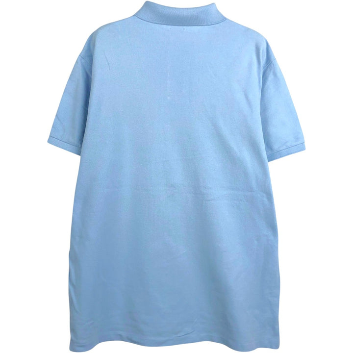 Ralph Lauren POLO RALPH LAUREN CUSTOM SLIM FIT short sleeve polo shirt, men's size L cotton Blue type light blue Vintage Second Hand