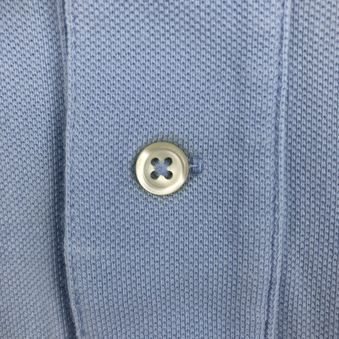 Ralph Lauren POLO RALPH LAUREN CUSTOM SLIM FIT short sleeve polo shirt, men's size L cotton Blue type light blue Vintage Second Hand