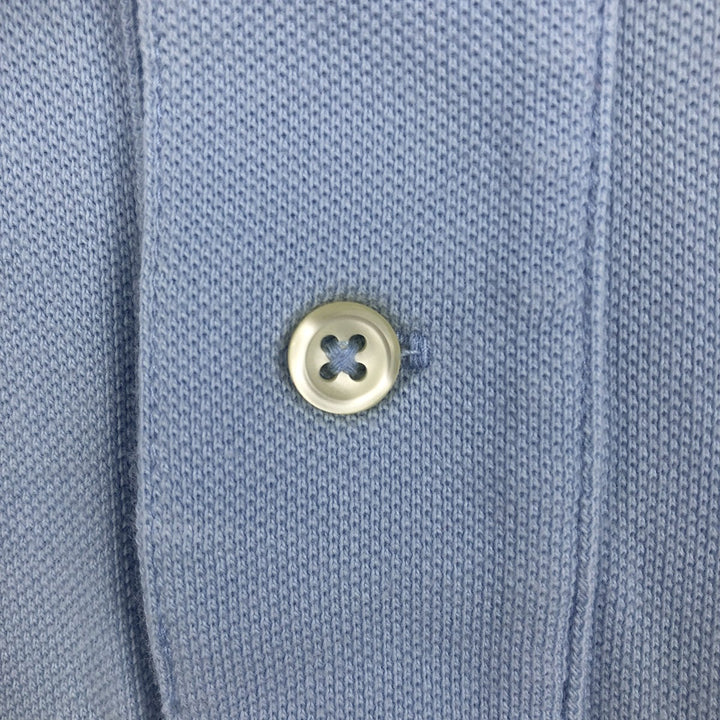 Ralph Lauren POLO RALPH LAUREN CUSTOM SLIM FIT short sleeve polo shirt, men's size L cotton Blue type light blue Vintage Second Hand
