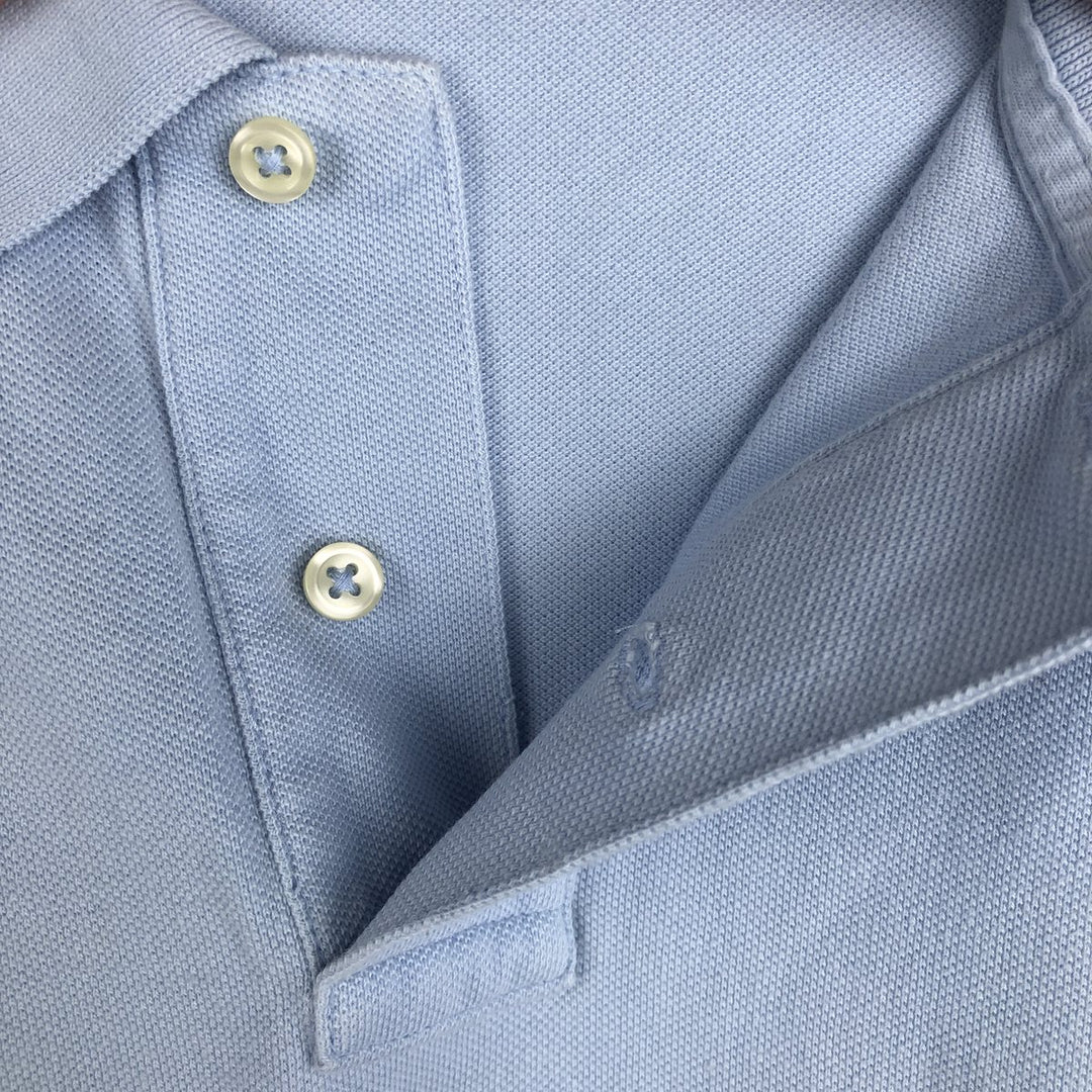 Ralph Lauren POLO RALPH LAUREN CUSTOM SLIM FIT short sleeve polo shirt, men's size L cotton Blue type light blue Vintage Second Hand