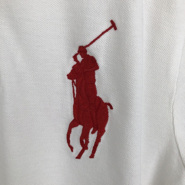Ralph Lauren POLO RALPH LAUREN CUSTOM FIT Big Pony Short-Sleeve Rugby Shirt, Men's Size XL (approx.) cotton white type Vintage Second Hand