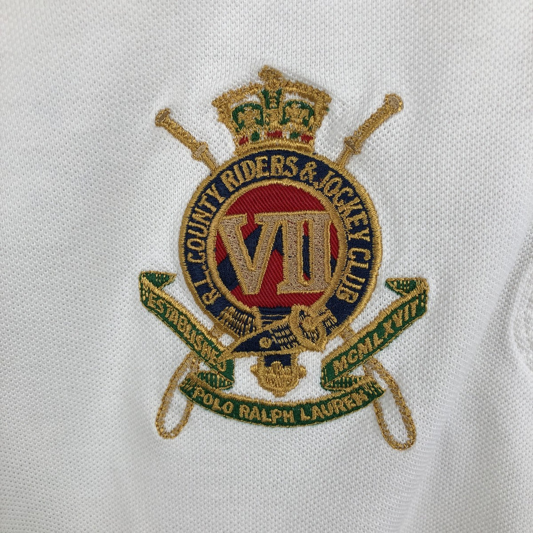 Ralph Lauren POLO RALPH LAUREN CUSTOM FIT Big Pony Short-Sleeve Rugby Shirt, Men's Size XL (approx.) cotton white type Vintage Second Hand