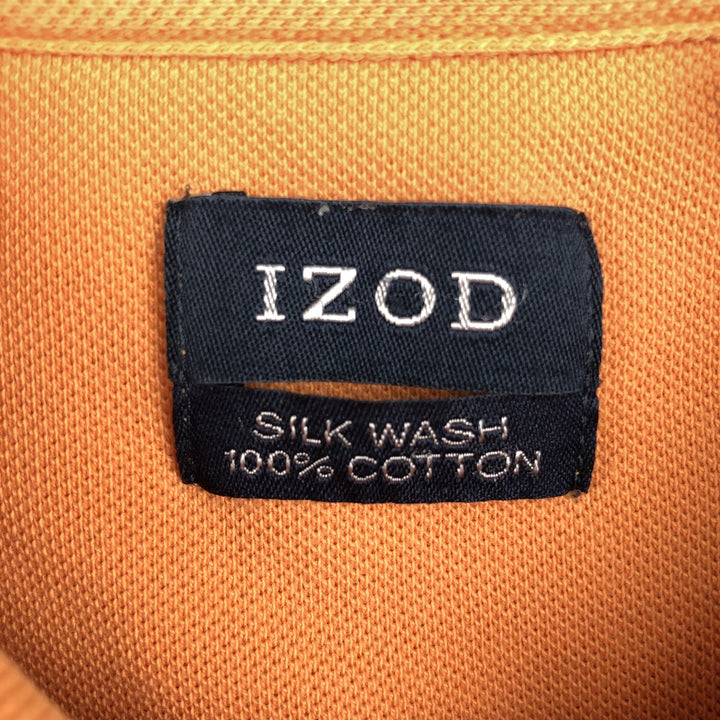 IZOD SILK WASH Short-Sleeve Polo Shirt, Men's Size L (equivalent) cotton orange type Vintage Second Hand