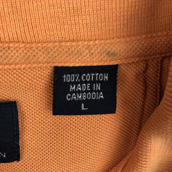IZOD SILK WASH Short-Sleeve Polo Shirt, Men's Size L (equivalent) cotton orange type Vintage Second Hand
