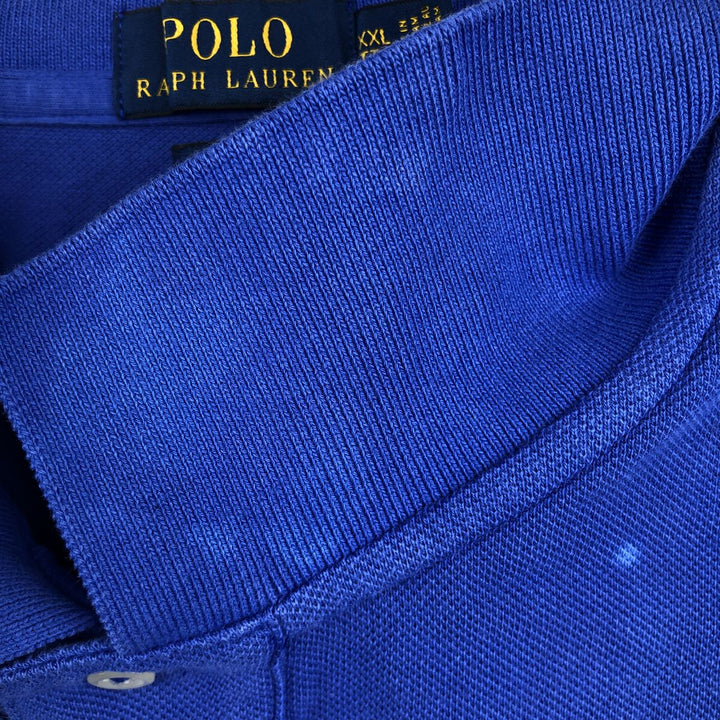 Ralph Lauren POLO RALPH LAUREN CLASSIC FIT short sleeve polo shirt men's XXL equivalent cotton blue type Vintage Second Hand