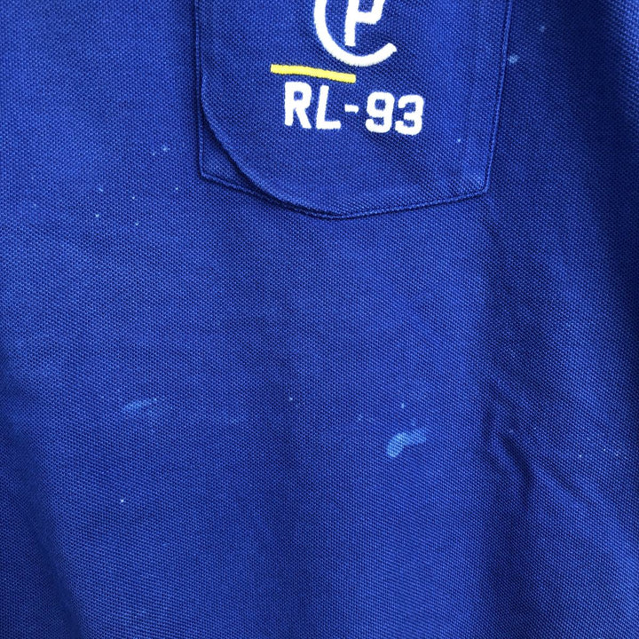 Ralph Lauren POLO RALPH LAUREN CLASSIC FIT short sleeve polo shirt men's XXL equivalent cotton blue type Vintage Second Hand