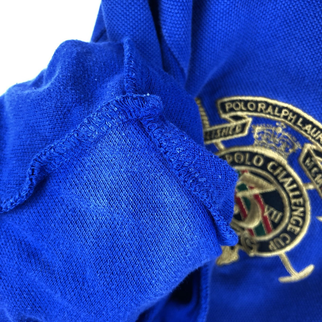 Ralph Lauren POLO RALPH LAUREN CUSTOM FIT Big Pony Short Sleeve Polo Shirt Men's XL cotton blue type Vintage Second Hand