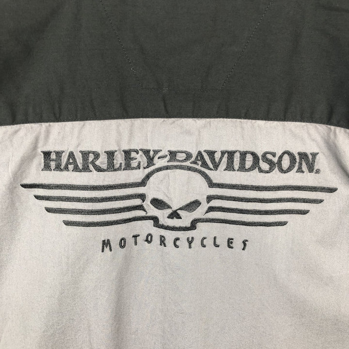 Harley-Davidson Short Sleeve Work Shirt Box Shirt Men's XXL cotton Charcoal Vintage Second Hand