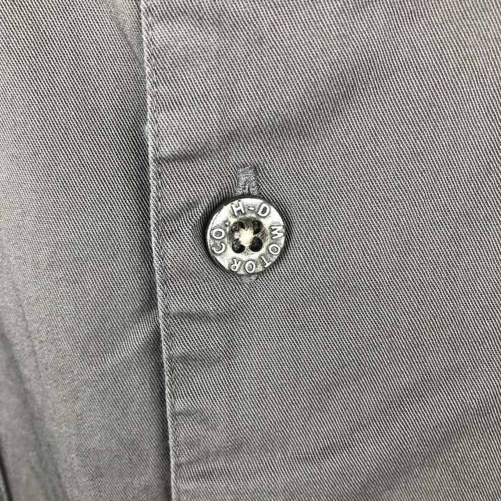 Harley-Davidson Short Sleeve Work Shirt Box Shirt Men's XXL cotton Charcoal Vintage Second Hand
