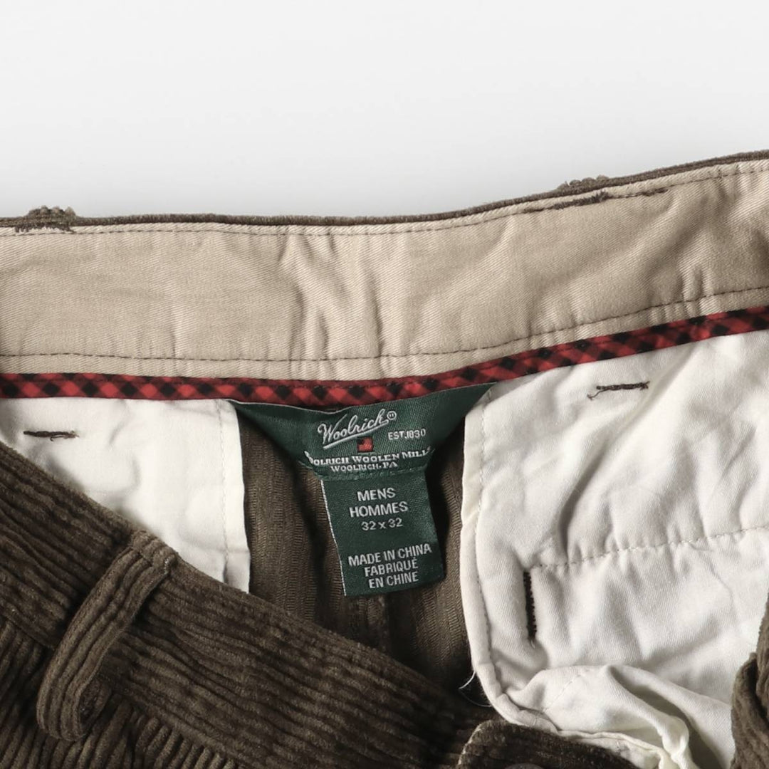 WOOLRICH Men's Corduroy Pants (Size W32) cotton brown type Vintage Second Hand