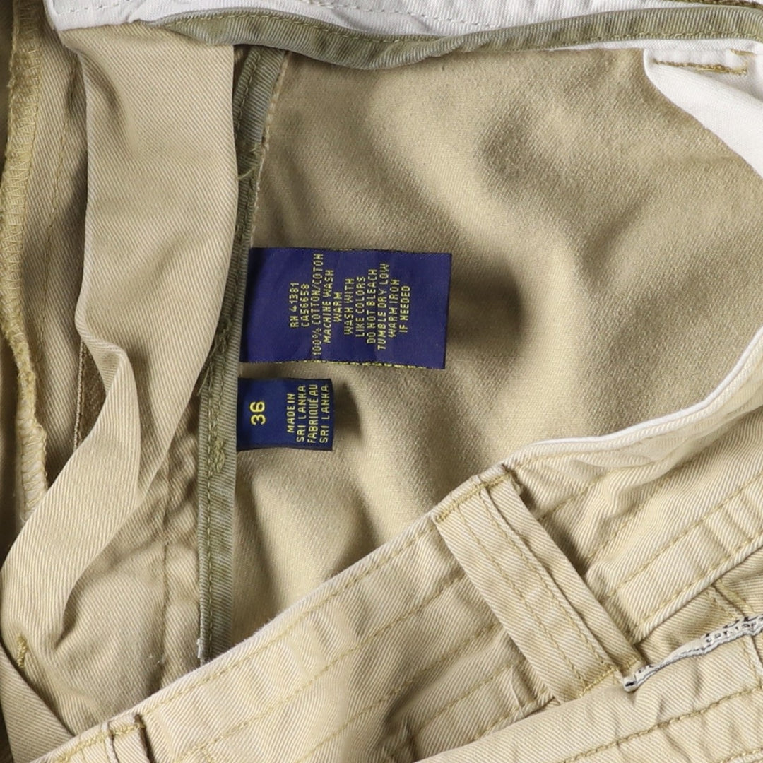 Ralph Lauren POLO RALPH LAUREN cargo shorts, half pants, men's size w37 cotton Beige type Vintage Second Hand