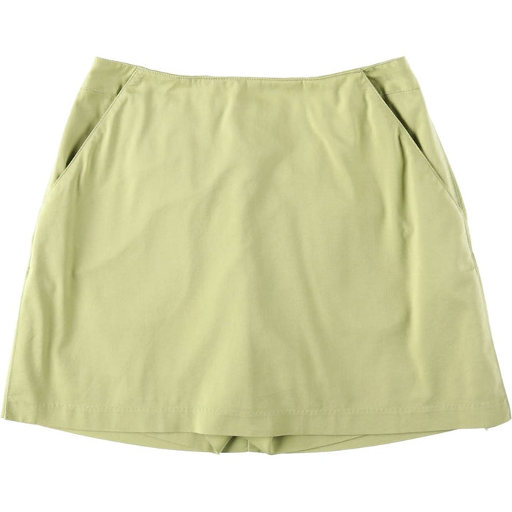 2000'S Adidas mini culotte skirt, women's size L (approx.) cotton green type yellow green Vintage Second Hand