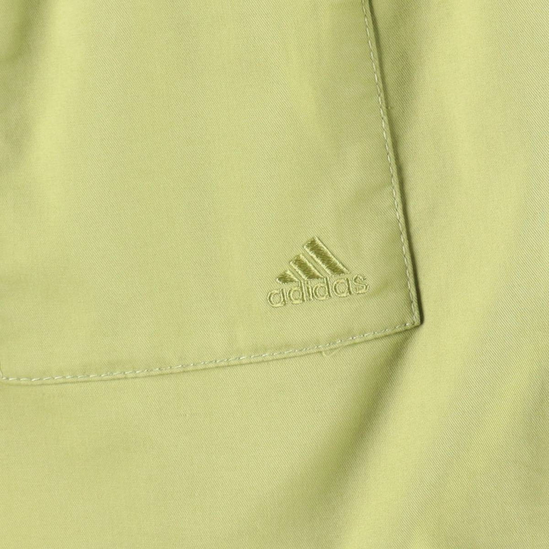 2000'S Adidas mini culotte skirt, women's size L (approx.) cotton green type yellow green Vintage Second Hand