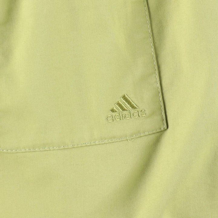 2000'S Adidas mini culotte skirt, women's size L (approx.) cotton green type yellow green Vintage Second Hand