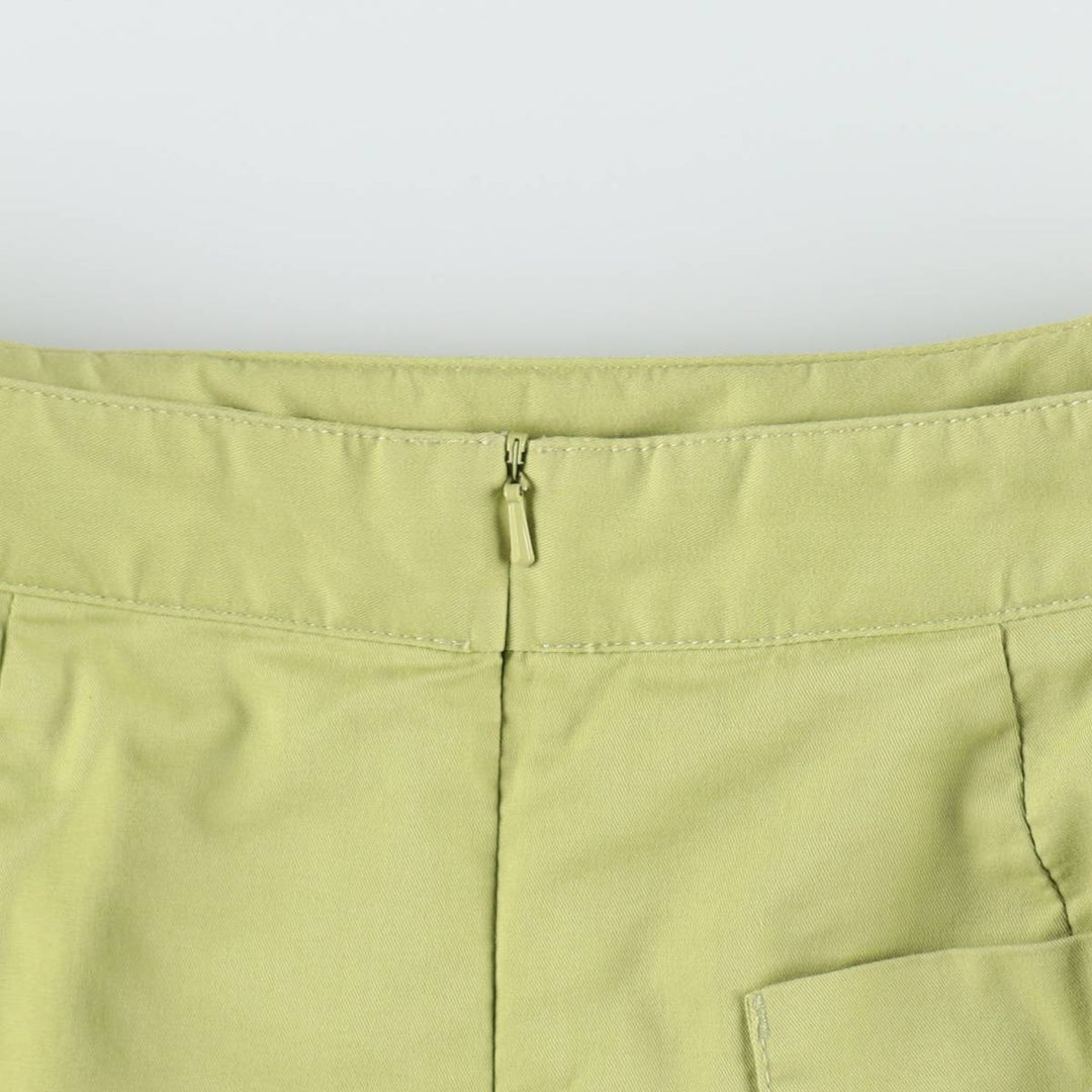 2000'S Adidas mini culotte skirt, women's size L (approx.) cotton green type yellow green Vintage Second Hand
