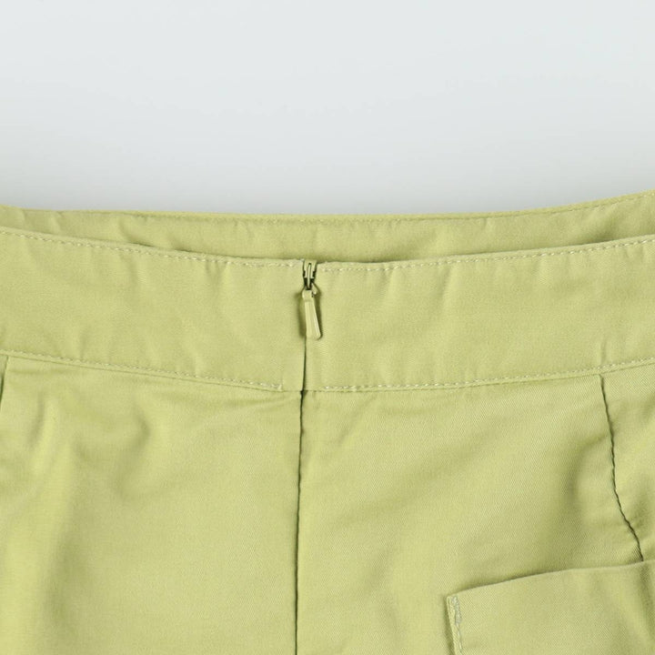 2000'S Adidas mini culotte skirt, women's size L (approx.) cotton green type yellow green Vintage Second Hand