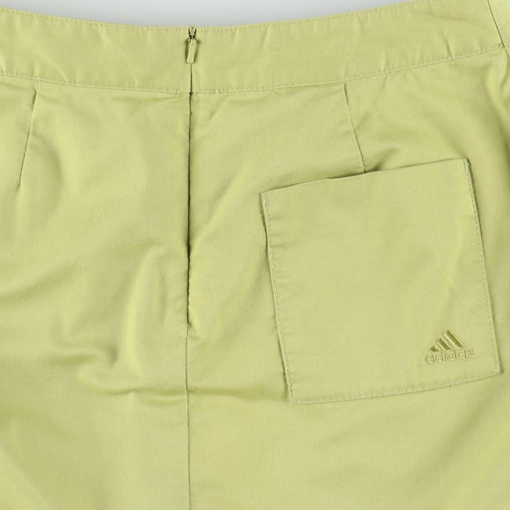 2000'S Adidas mini culotte skirt, women's size L (approx.) cotton green type yellow green Vintage Second Hand