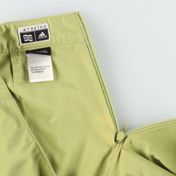 2000'S Adidas mini culotte skirt, women's size L (approx.) cotton green type yellow green Vintage Second Hand