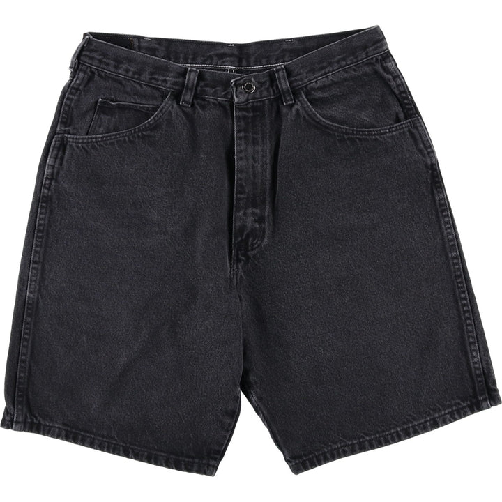 Wrangler Black Denim Shorts, Shorts, Men's, W32 equivalent cotton black type Vintage Second Hand