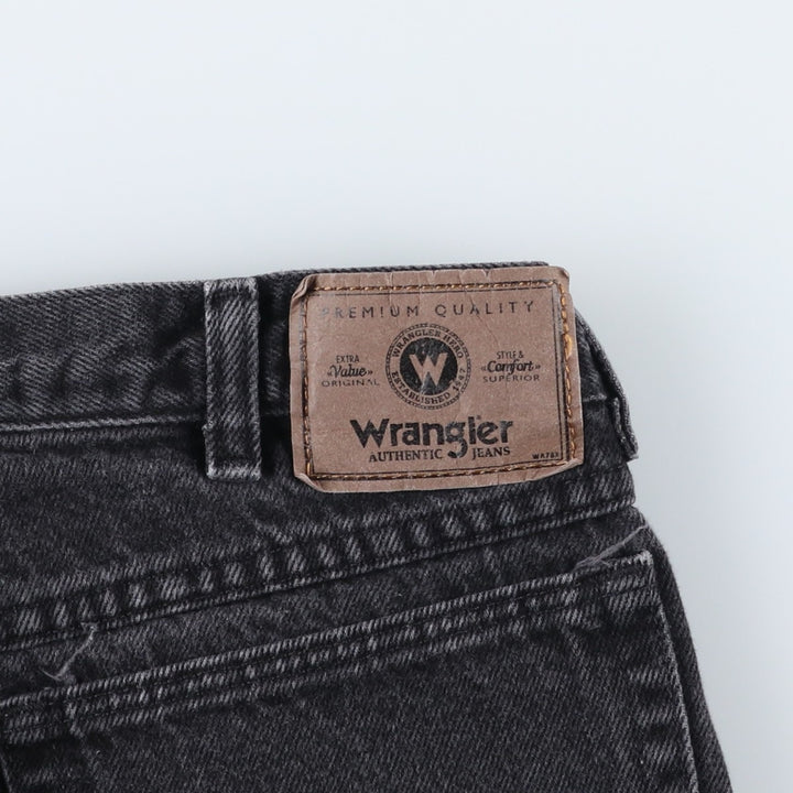 Wrangler Black Denim Shorts, Shorts, Men's, W32 equivalent cotton black type Vintage Second Hand