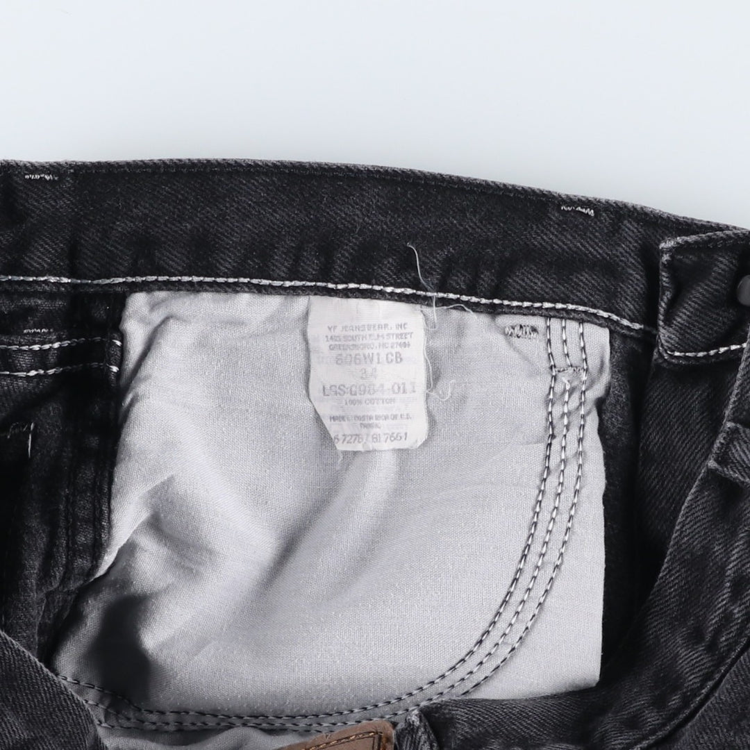 Wrangler Black Denim Shorts, Shorts, Men's, W32 equivalent cotton black type Vintage Second Hand