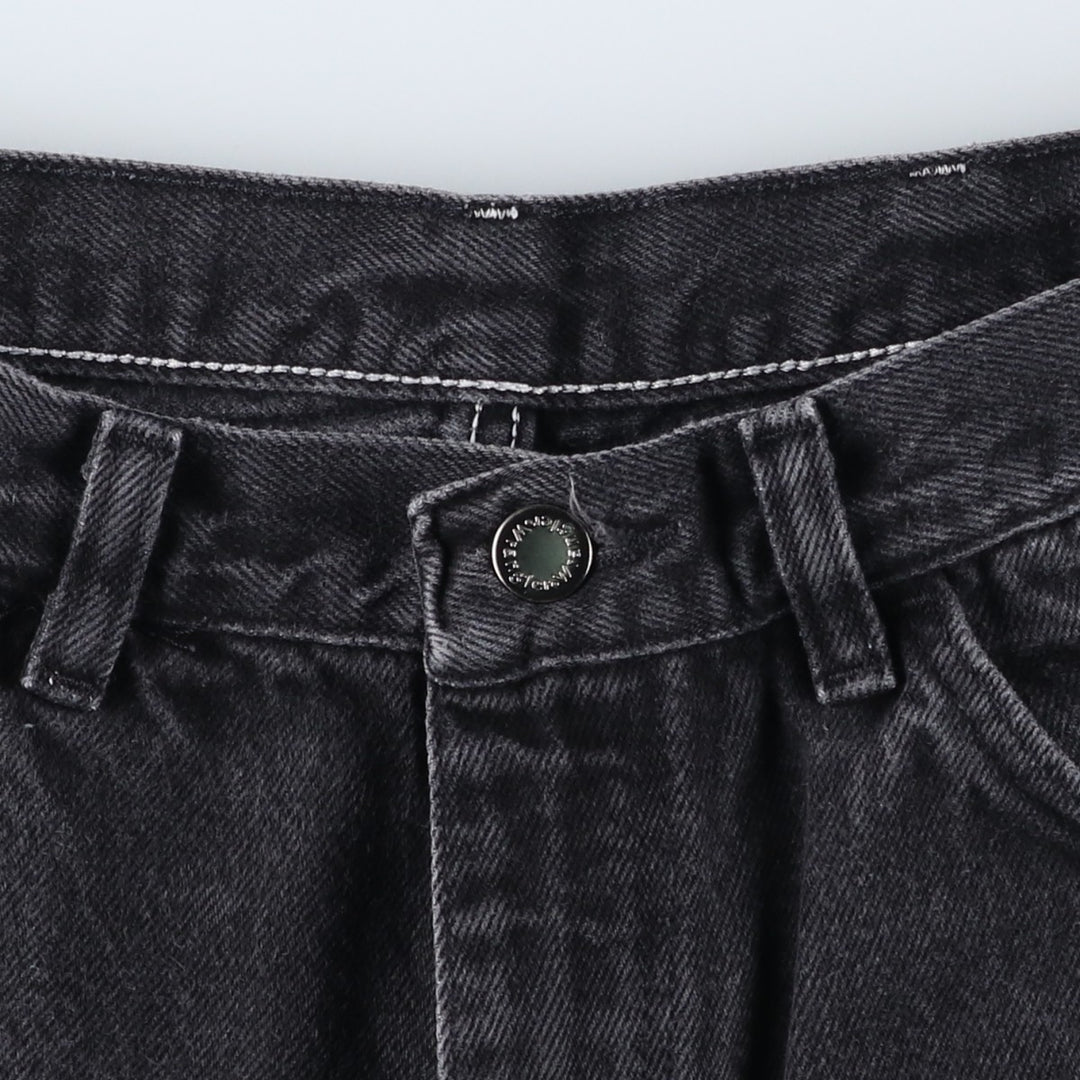 Wrangler Black Denim Shorts, Shorts, Men's, W32 equivalent cotton black type Vintage Second Hand
