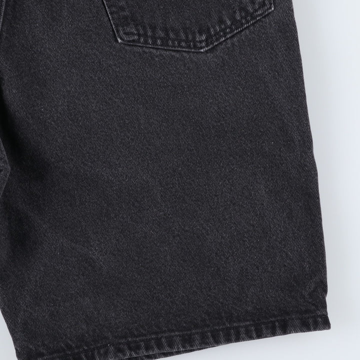 Wrangler Black Denim Shorts, Shorts, Men's, W32 equivalent cotton black type Vintage Second Hand
