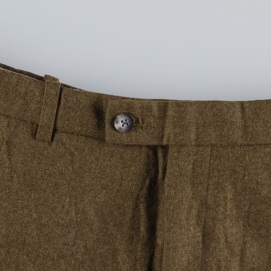 Yves Saint Laurent wool trousers, men's size W34 (approx.) wool brown type Vintage Second Hand