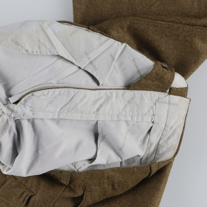 Yves Saint Laurent wool trousers, men's size W34 (approx.) wool brown type Vintage Second Hand