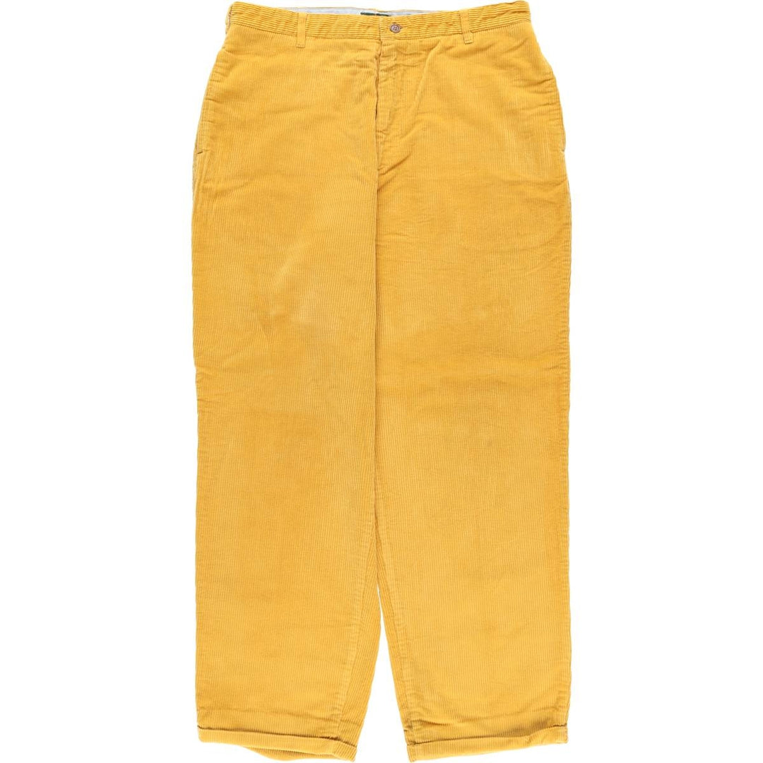 90'S J.Crew corduroy pants, men's, size W35, vintage cotton yellow type Vintage Second Hand