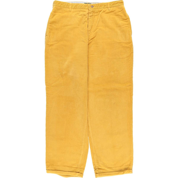 90'S J.Crew corduroy pants, men's, size W35, vintage cotton yellow type Vintage Second Hand