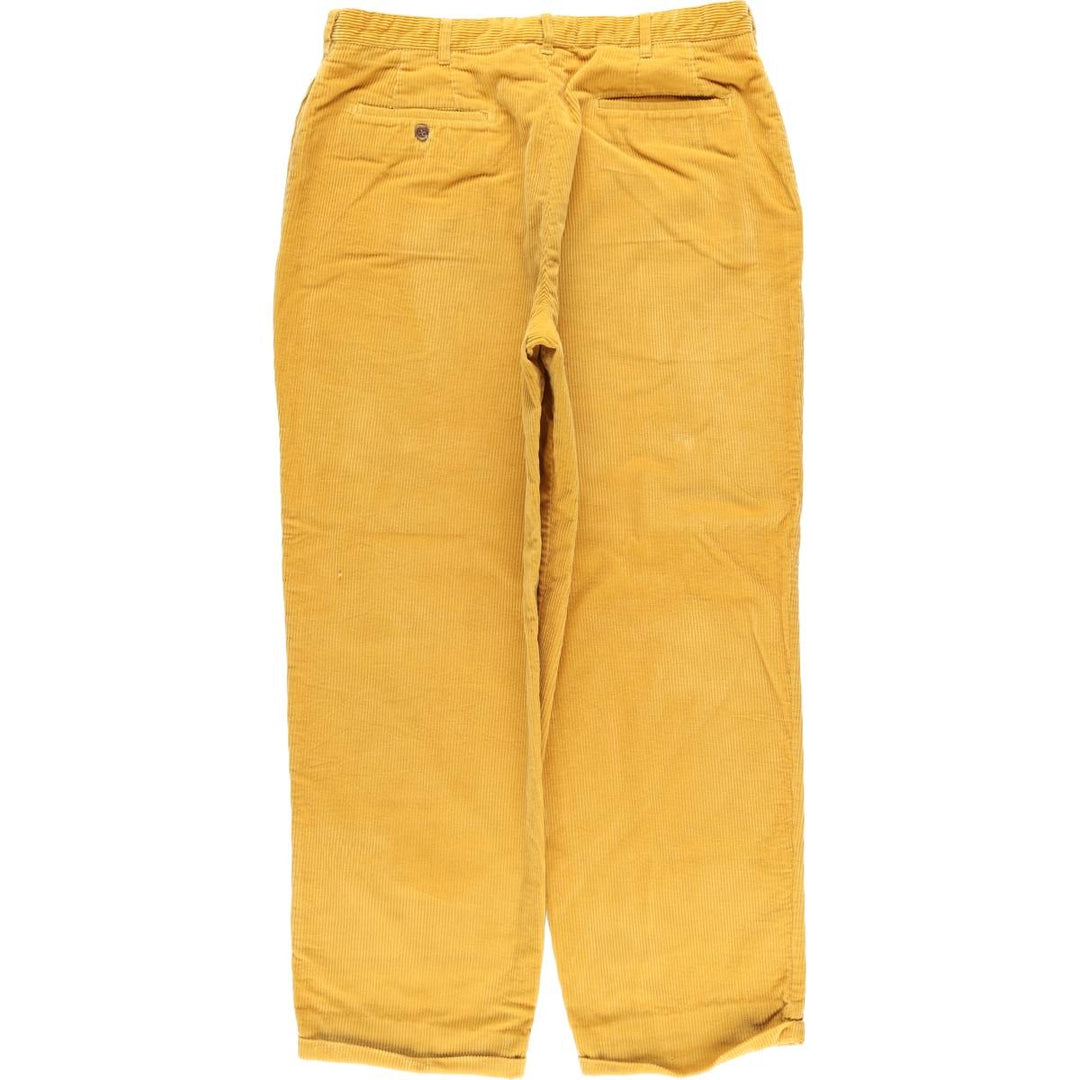 90'S J.Crew corduroy pants, men's, size W35, vintage cotton yellow type Vintage Second Hand