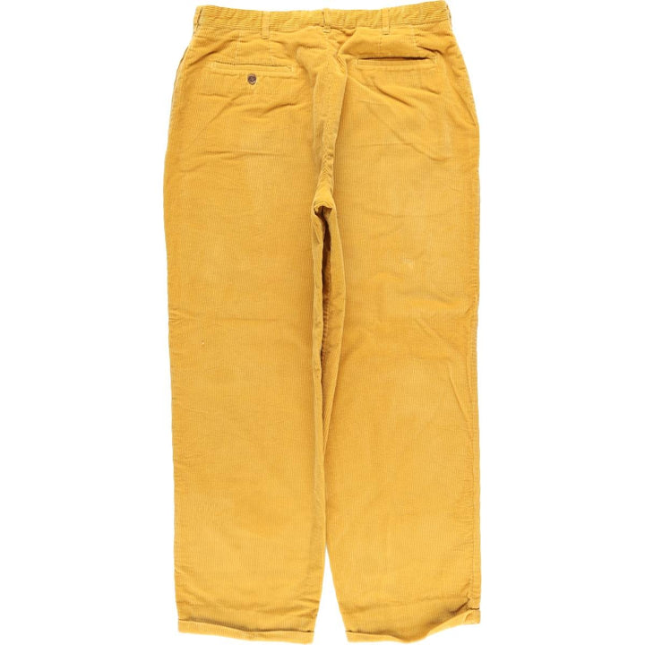90'S J.Crew corduroy pants, men's, size W35, vintage cotton yellow type Vintage Second Hand