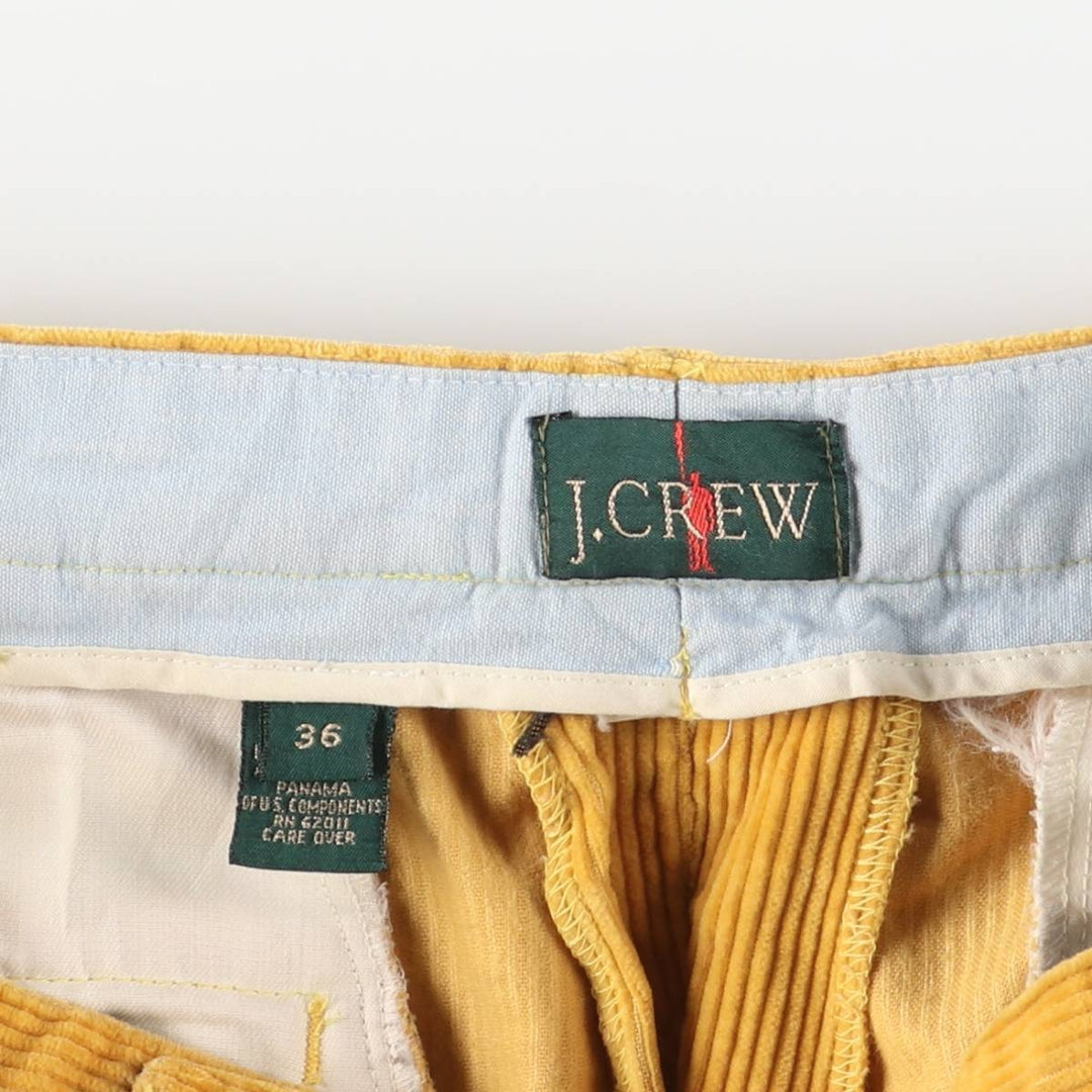 90'S J.Crew corduroy pants, men's, size W35, vintage cotton yellow type Vintage Second Hand