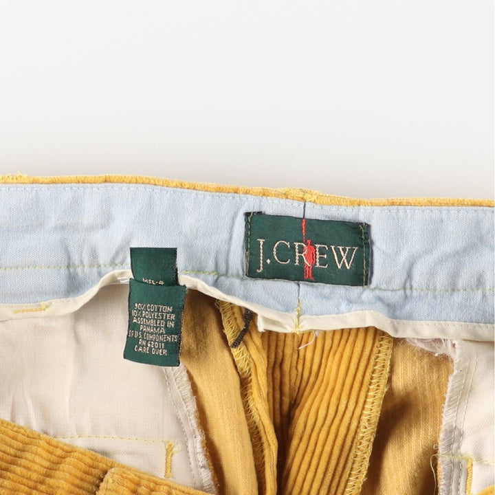 90'S J.Crew corduroy pants, men's, size W35, vintage cotton yellow type Vintage Second Hand