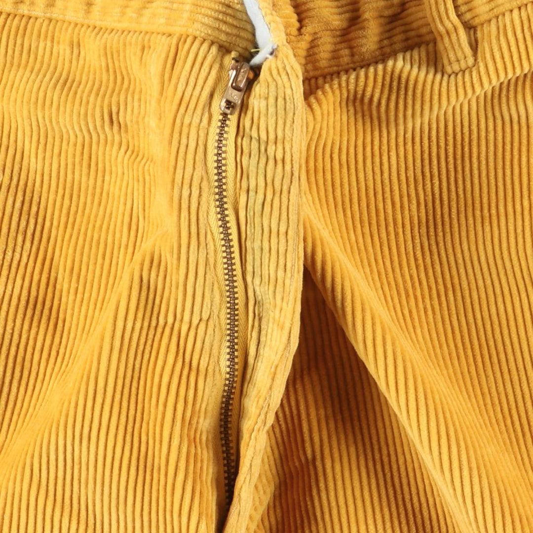 90'S J.Crew corduroy pants, men's, size W35, vintage cotton yellow type Vintage Second Hand