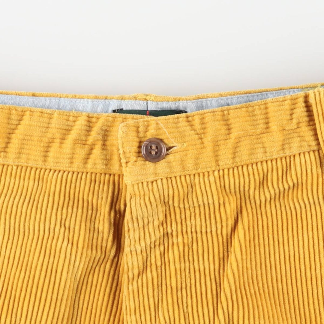 90'S J.Crew corduroy pants, men's, size W35, vintage cotton yellow type Vintage Second Hand