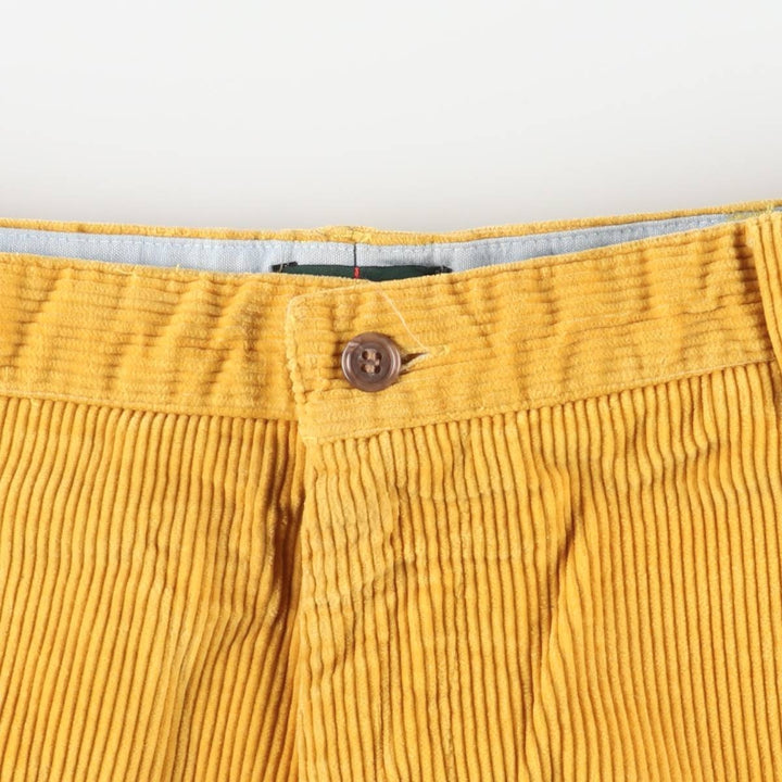 90'S J.Crew corduroy pants, men's, size W35, vintage cotton yellow type Vintage Second Hand