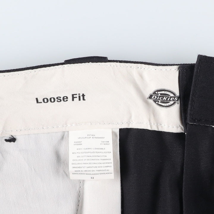Dickies Loose Fit Work Shorts, Half Pants, Men's, W33 equivalent polyester black type Vintage Second Hand