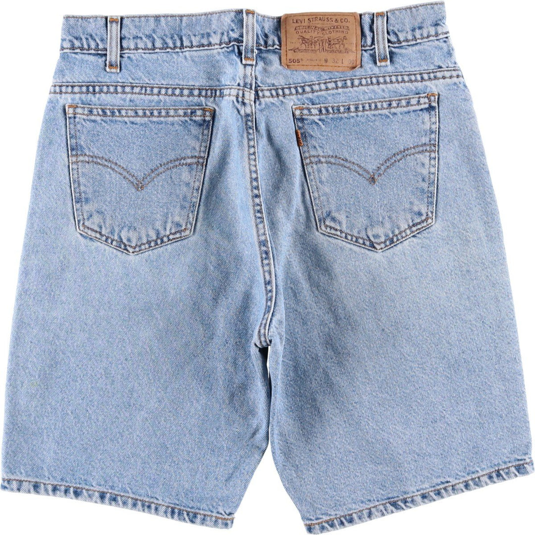 90'S Vintage Levi's 505 Regular Fit Denim Shorts, Men's Size 32 cotton blue type Vintage Second Hand