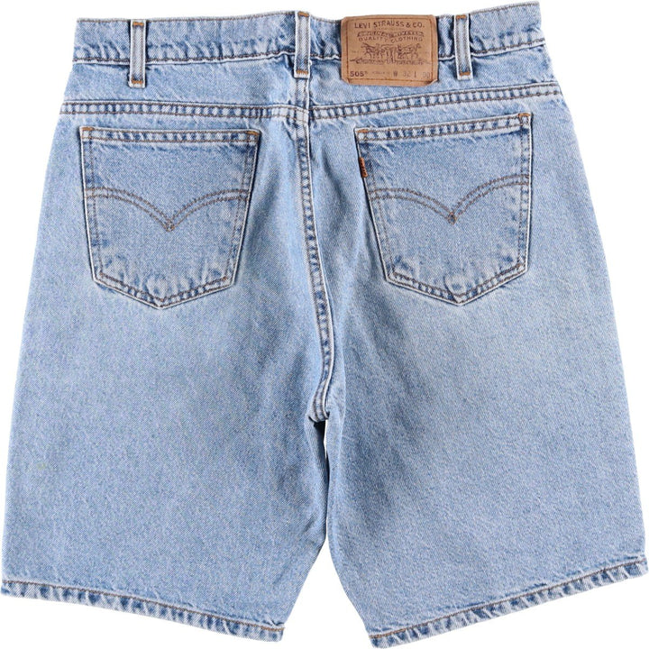 90'S Vintage Levi's 505 Regular Fit Denim Shorts, Men's Size 32 cotton blue type Vintage Second Hand
