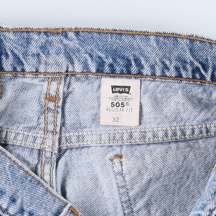 90'S Vintage Levi's 505 Regular Fit Denim Shorts, Men's Size 32 cotton blue type Vintage Second Hand