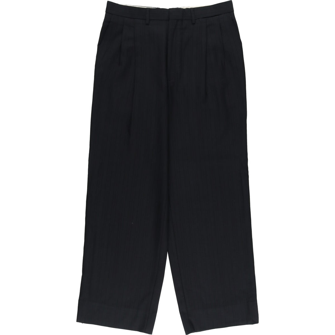 PIETRO PERETTI Two-pleat Slacks, Men's, Size W31 unclear black type Vintage Second Hand