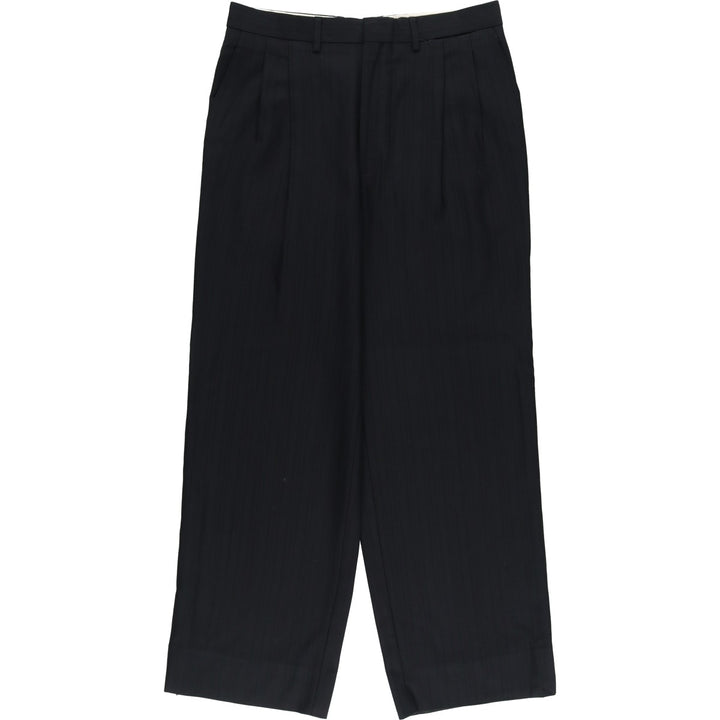 PIETRO PERETTI Two-pleat Slacks, Men's, Size W31 unclear black type Vintage Second Hand