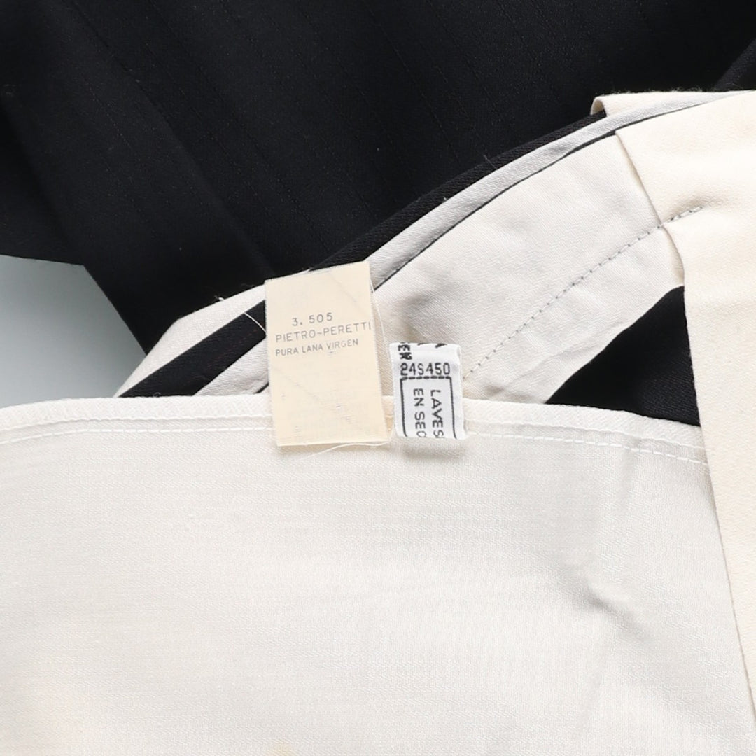 PIETRO PERETTI Two-pleat Slacks, Men's, Size W31 unclear black type Vintage Second Hand