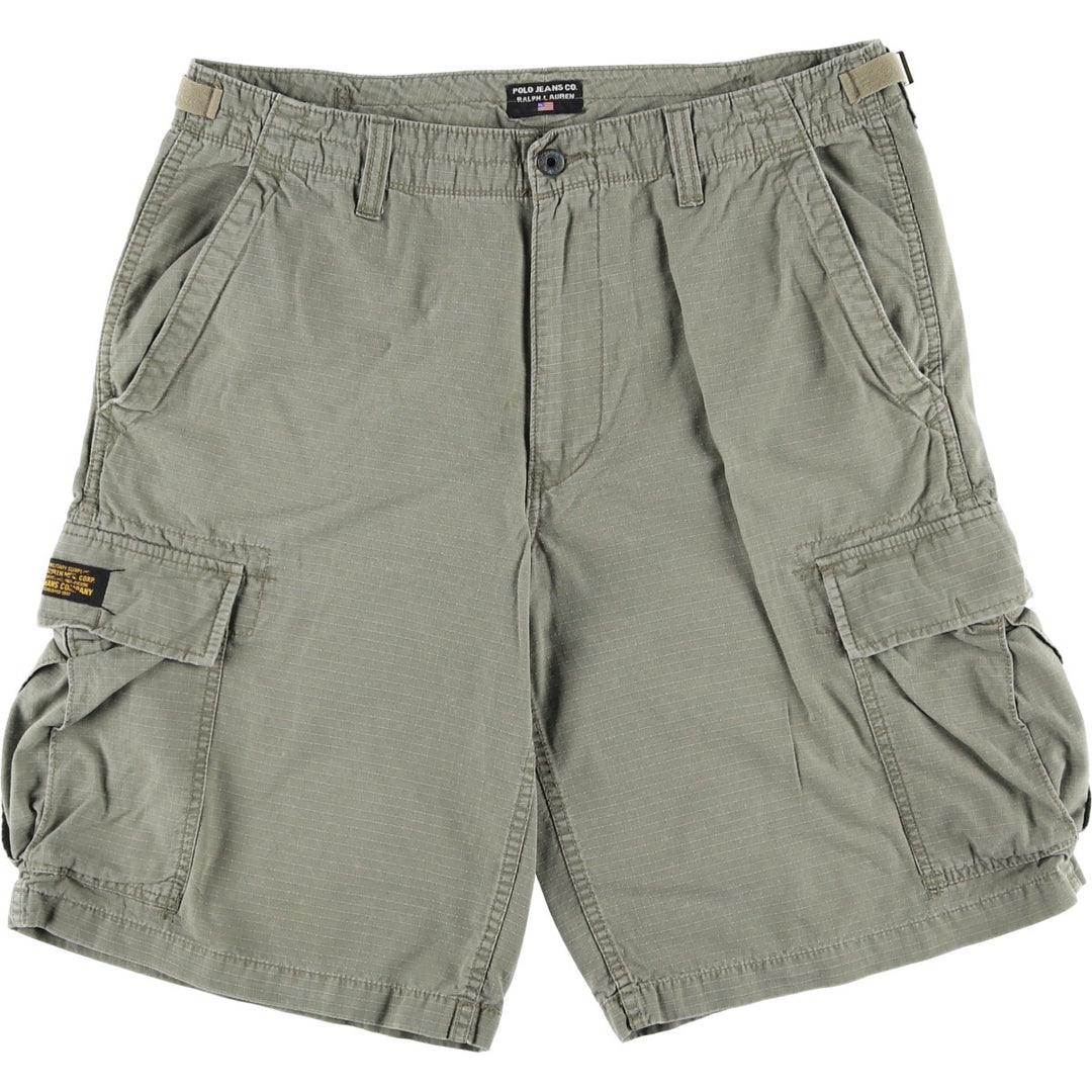 2000'S Ralph Lauren Polo Jeans Company ripstop cargo shorts, men's size W37 cotton green type Vintage Second Hand