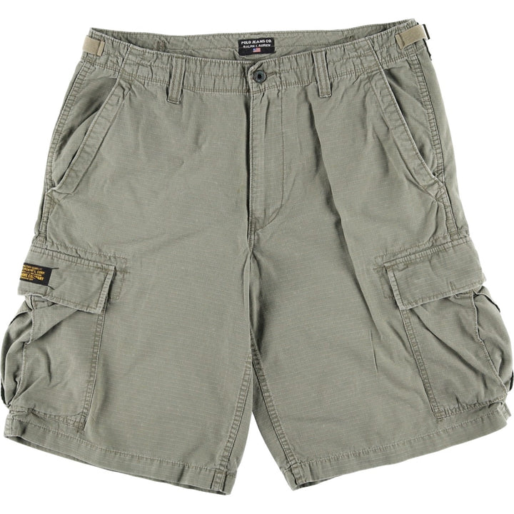 2000'S Ralph Lauren Polo Jeans Company ripstop cargo shorts, men's size W37 cotton green type Vintage Second Hand
